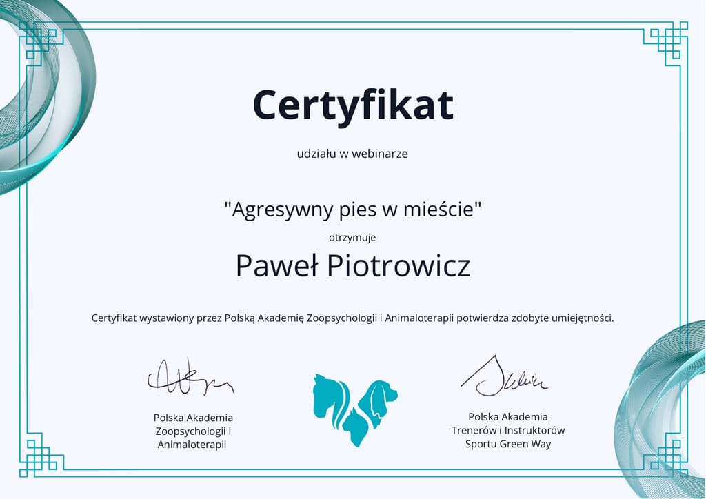 Webinar — Agresywny pies w mieście, Paweł Piotrowicz
